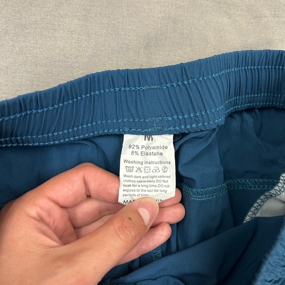 Teal Drawstring Shorts - Picture 3 of 3